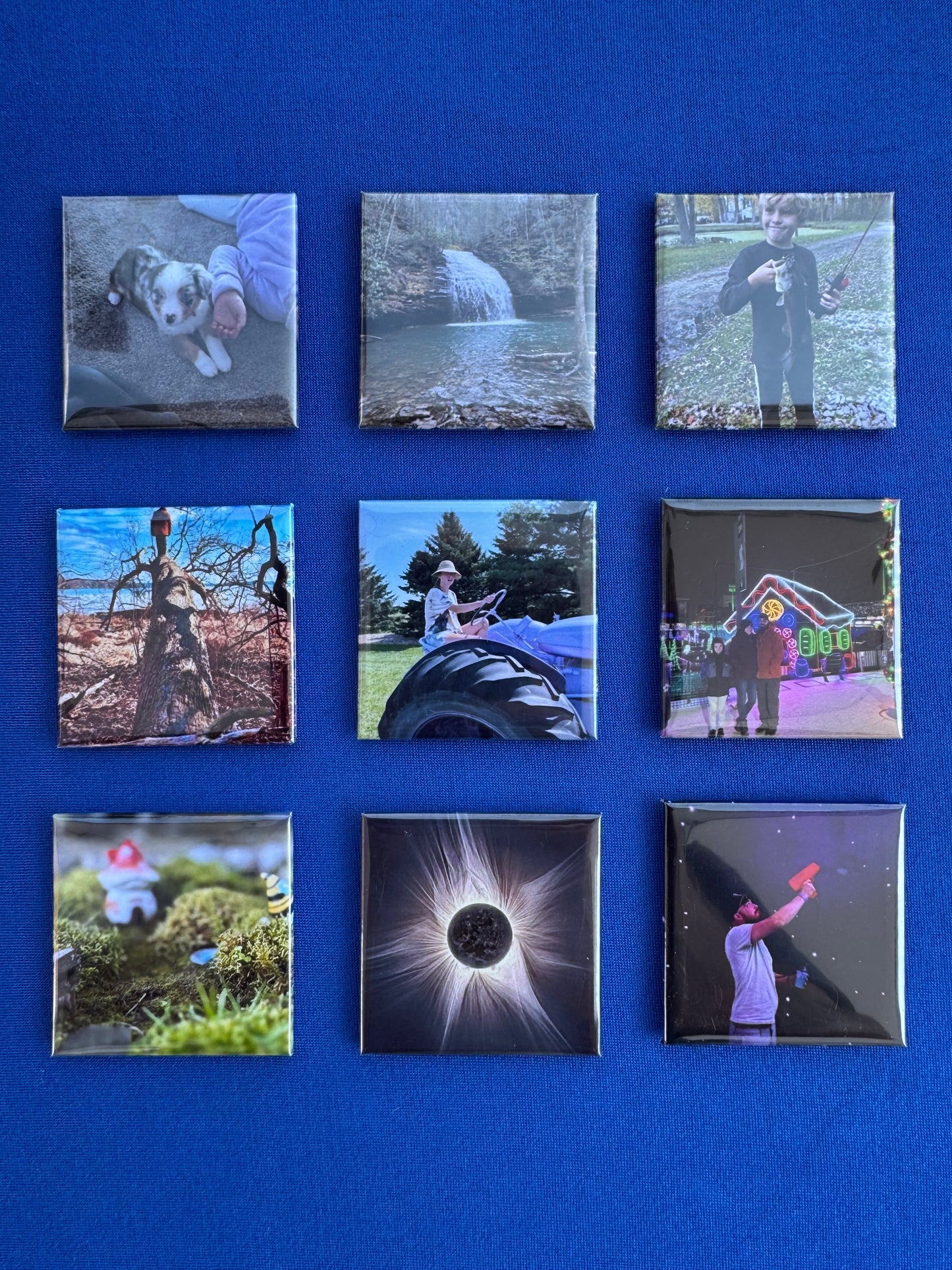 9 - 2” x 2” Personalized Magnets